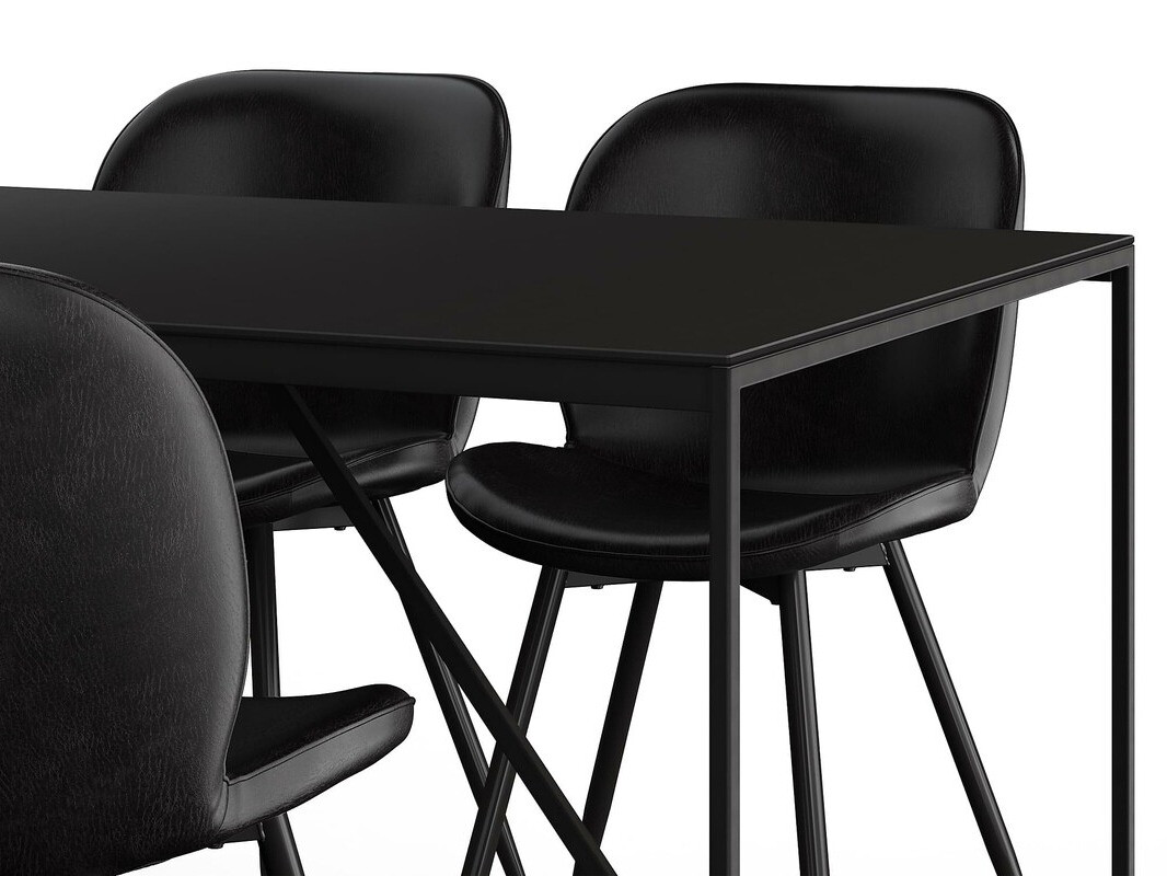 Étkezőgarnitúra Parkland 391 (Fekete)