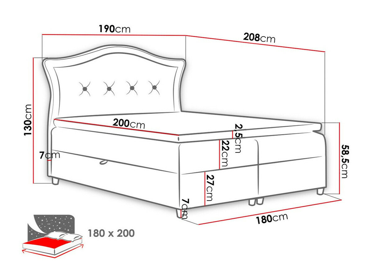 Kontinentális ágy Oleum (Magic Velvet 2217)