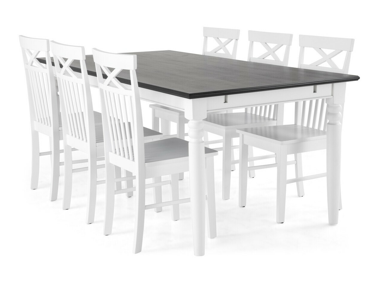 Étkezőgarnitúra Scandinavian Choice 649 (Fehér + Fekete)