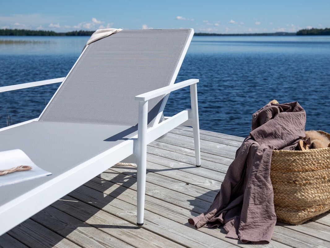 Kerti napozóágy Dallas 3123 (Szürke + Fehér)