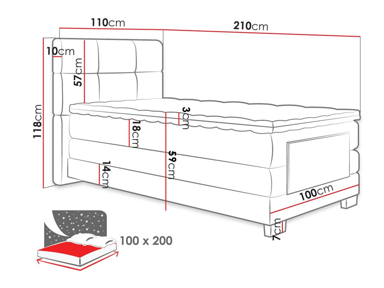 Kontinentális ágy ComfiDream 168