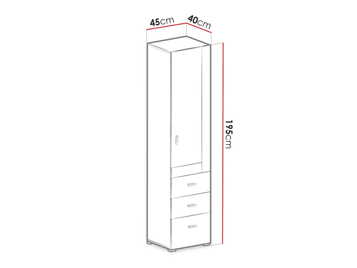 Könyvespolc Omaha D126 (Fehérített fenyő + Barna)