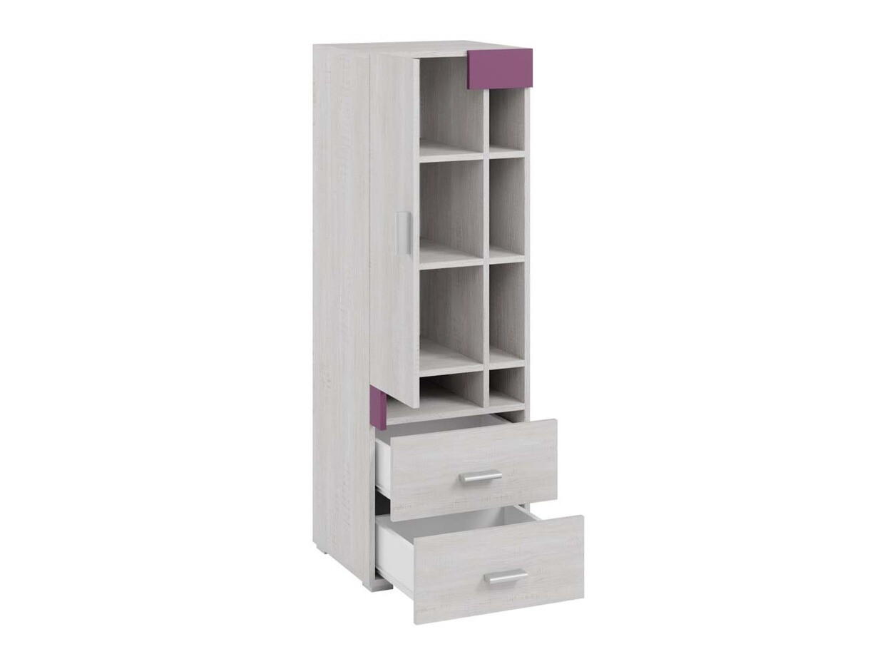 Könyvespolc Omaha D131 (Fehérített fenyő + Barna)