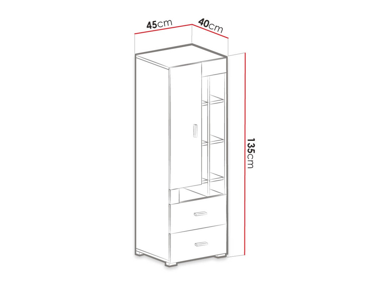 Könyvespolc Omaha D131 (Fehérített fenyő + Barna)