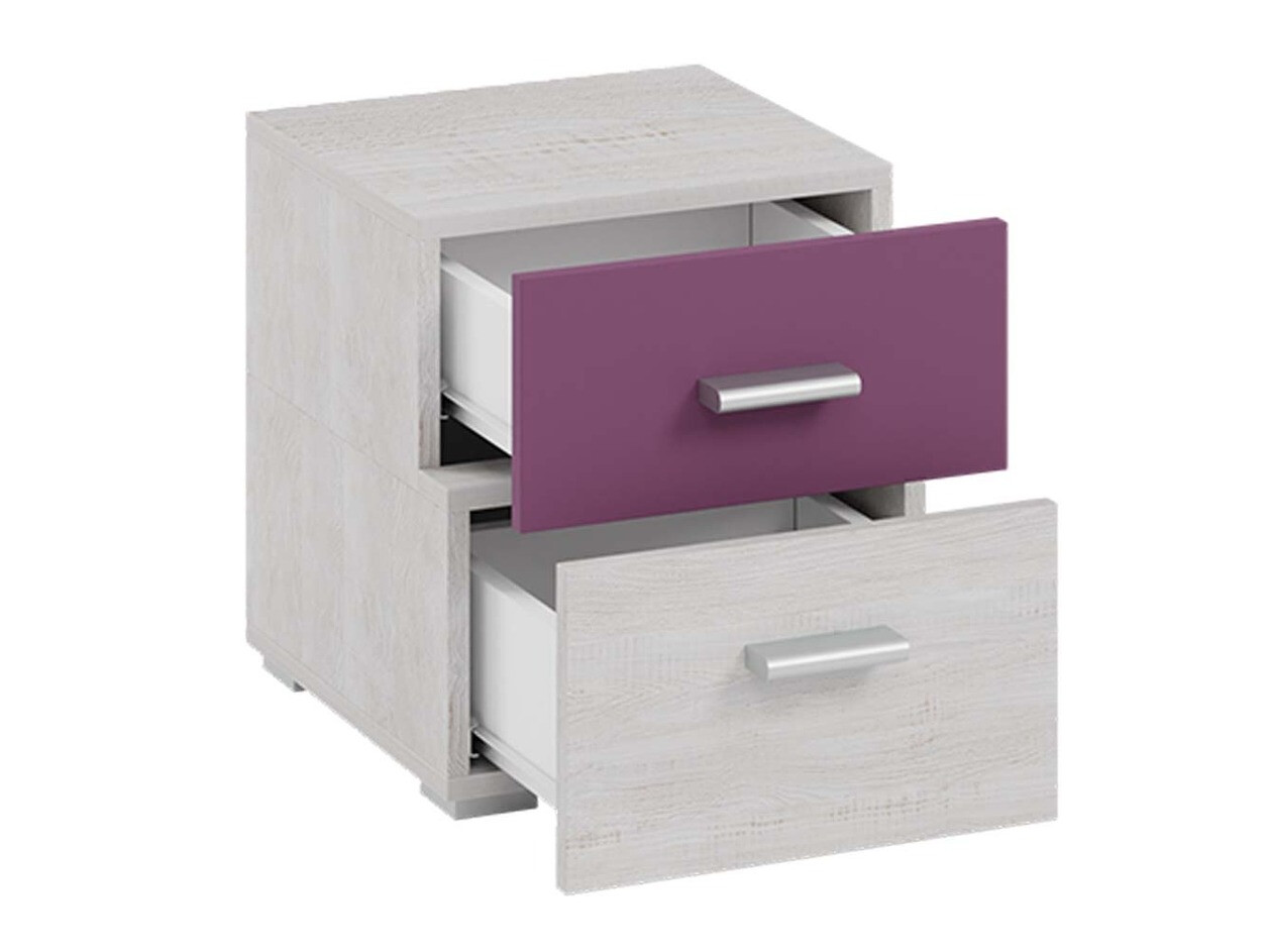 Éjjeliszekrény Omaha D138 (Fehérített fenyő + Barna)