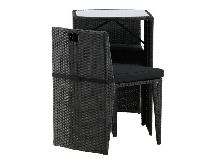 Erkélybútor-készlet Dallas 3458 (Fekete)