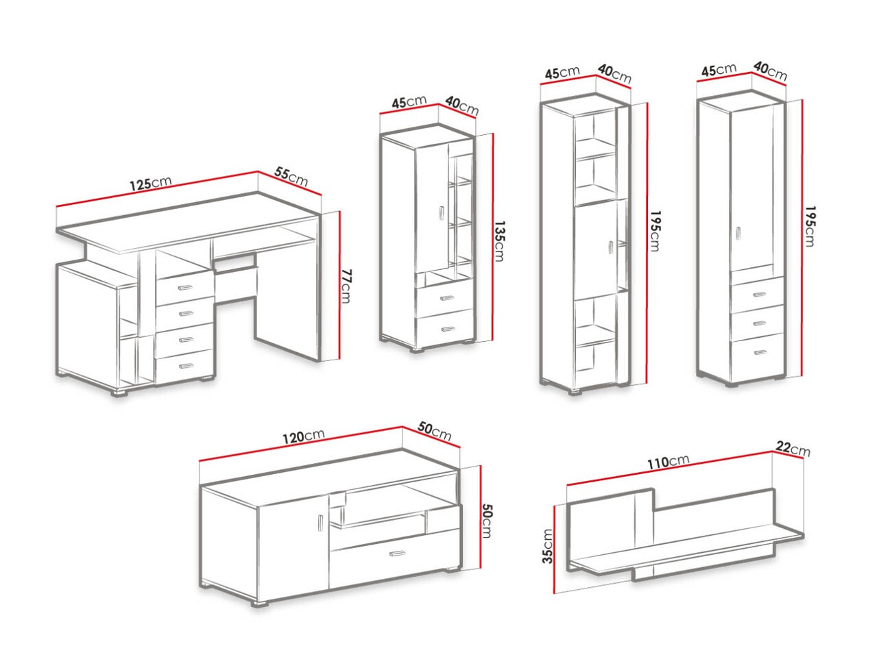 Gyerekszoba garnitúra Omaha D145 (Lila + Fehérített fenyő)