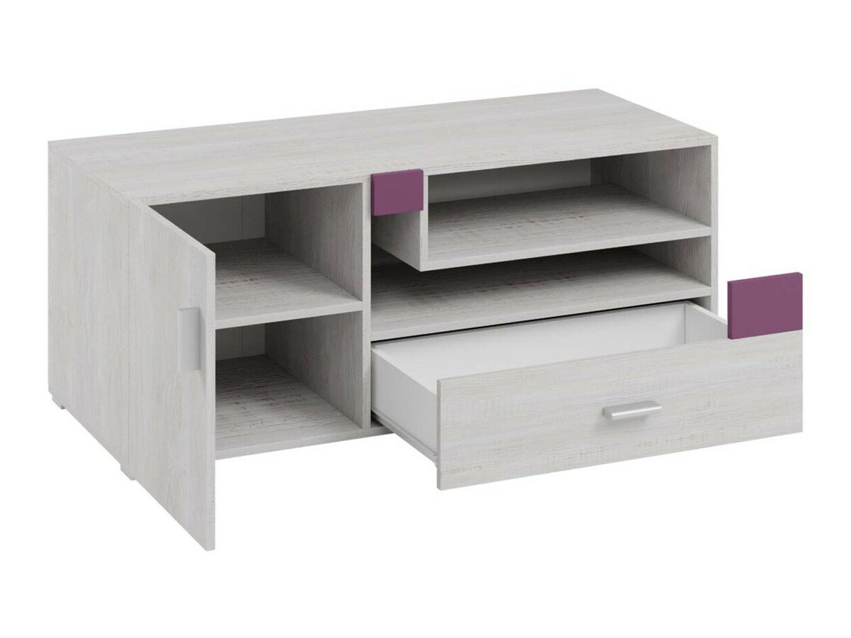 Gyerekszoba garnitúra Omaha D145 (Lila + Fehérített fenyő)