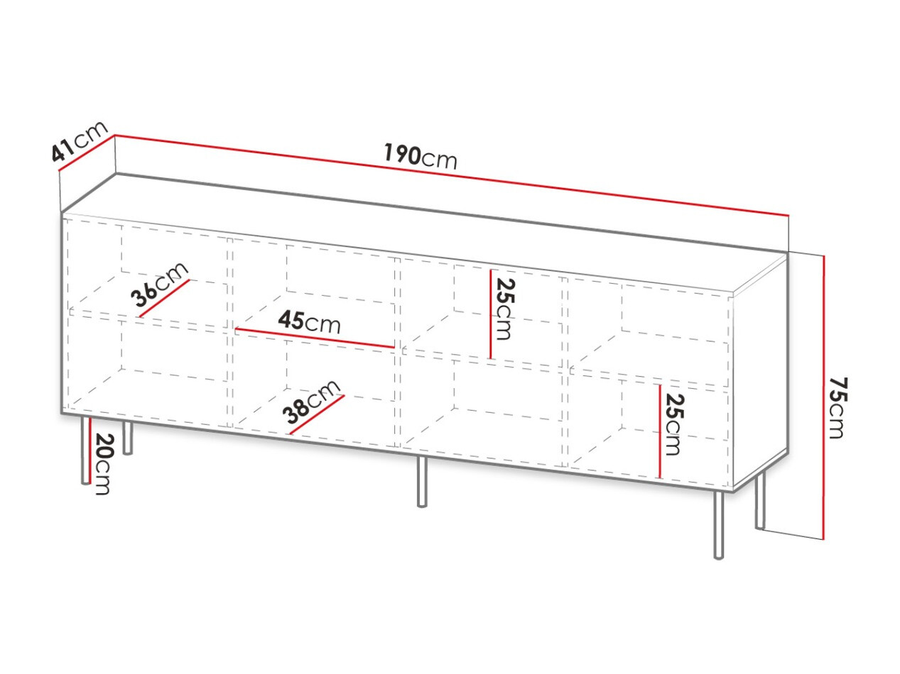 Szekrény Lorelbo 101 (Fehér + Fekete)