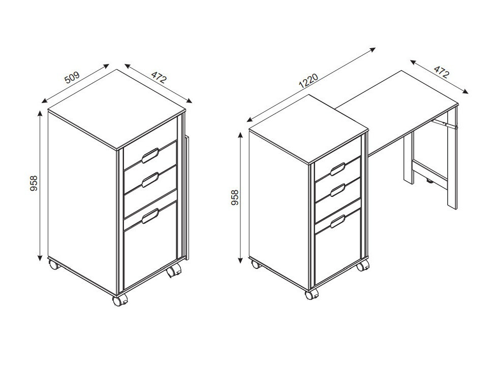 Íróasztal Indianapolis 122 (Fehérített fenyő + Mézes tölgy)