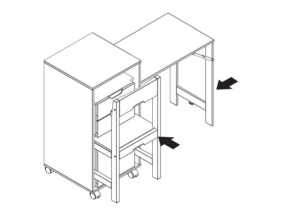 Íróasztal Indianapolis 122 (Fehérített fenyő + Mézes tölgy)
