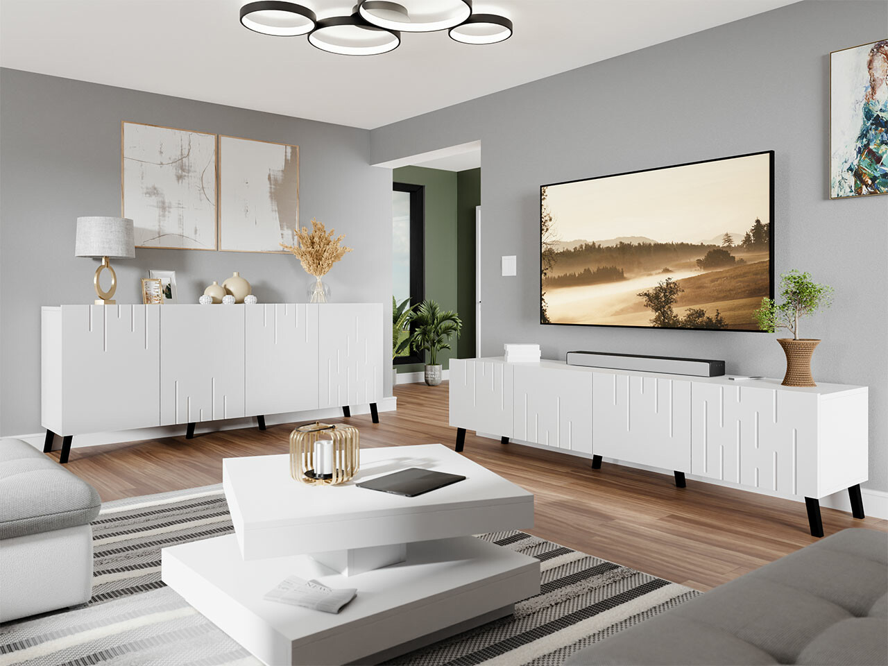 Nappali szett Charlotte 212 (Fehér)