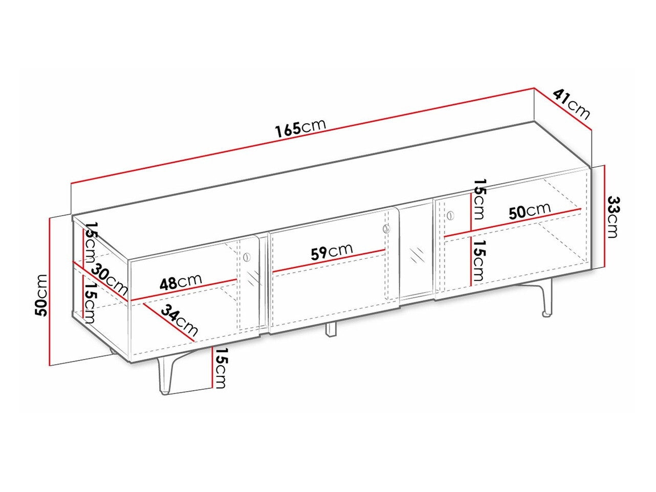 TV-állvány Fresno AF104 (Kék)