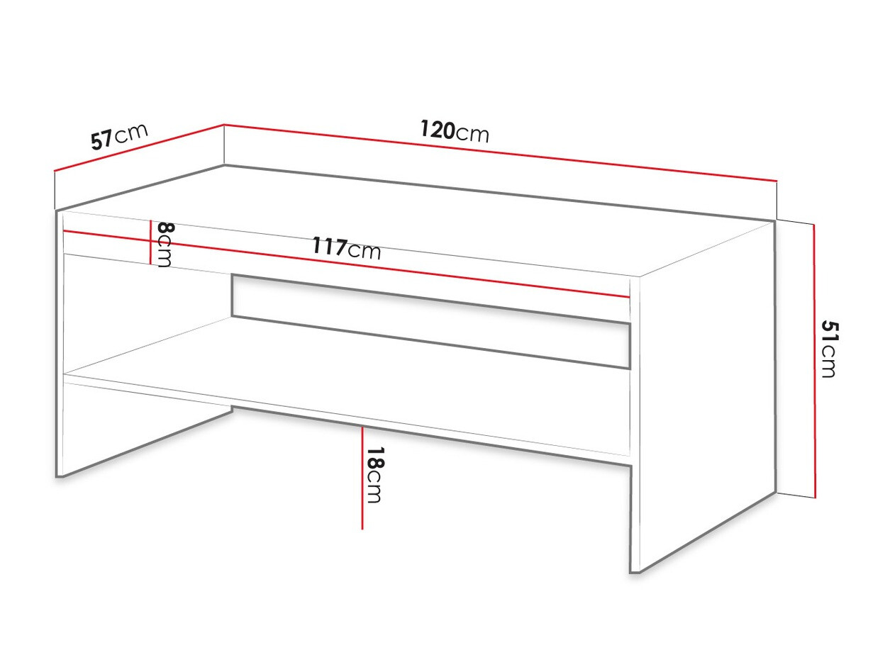 Dohányzóasztal Comes (Wotan tölgy)