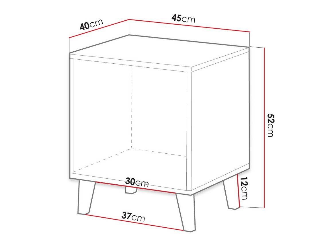Éjjeliszekrény szett Remeta 104 (Wotan tölgy)