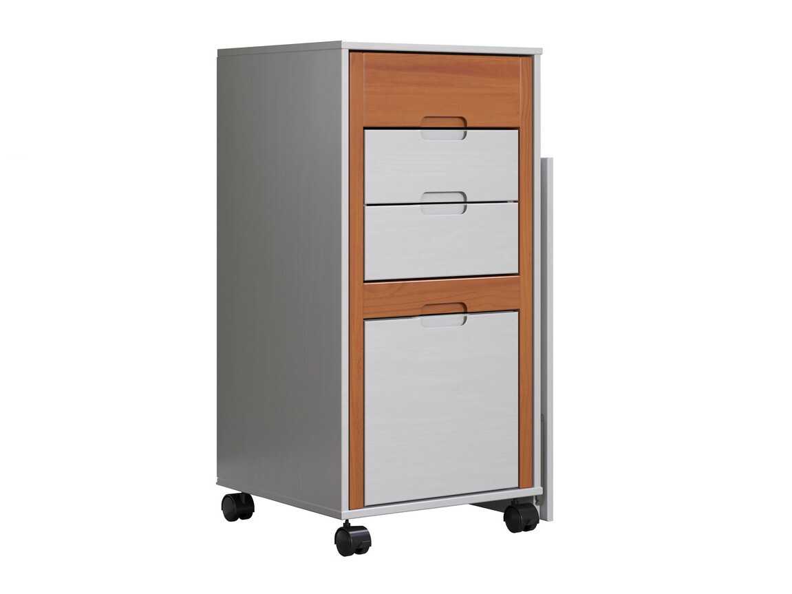 Íróasztal Indianapolis 122 (Fehérített fenyő + Mézes tölgy)