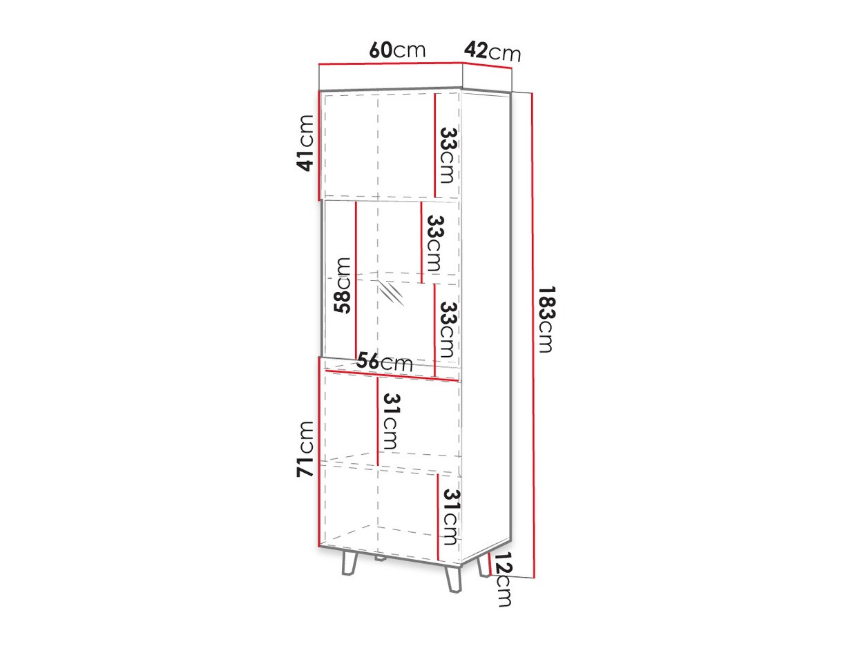 Könyvespolc Comes (Wotan tölgy)