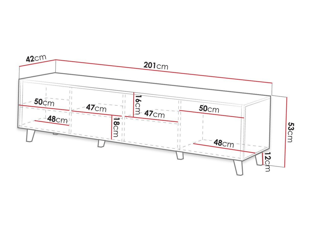 TV-állvány Comes I (Wotan tölgy)