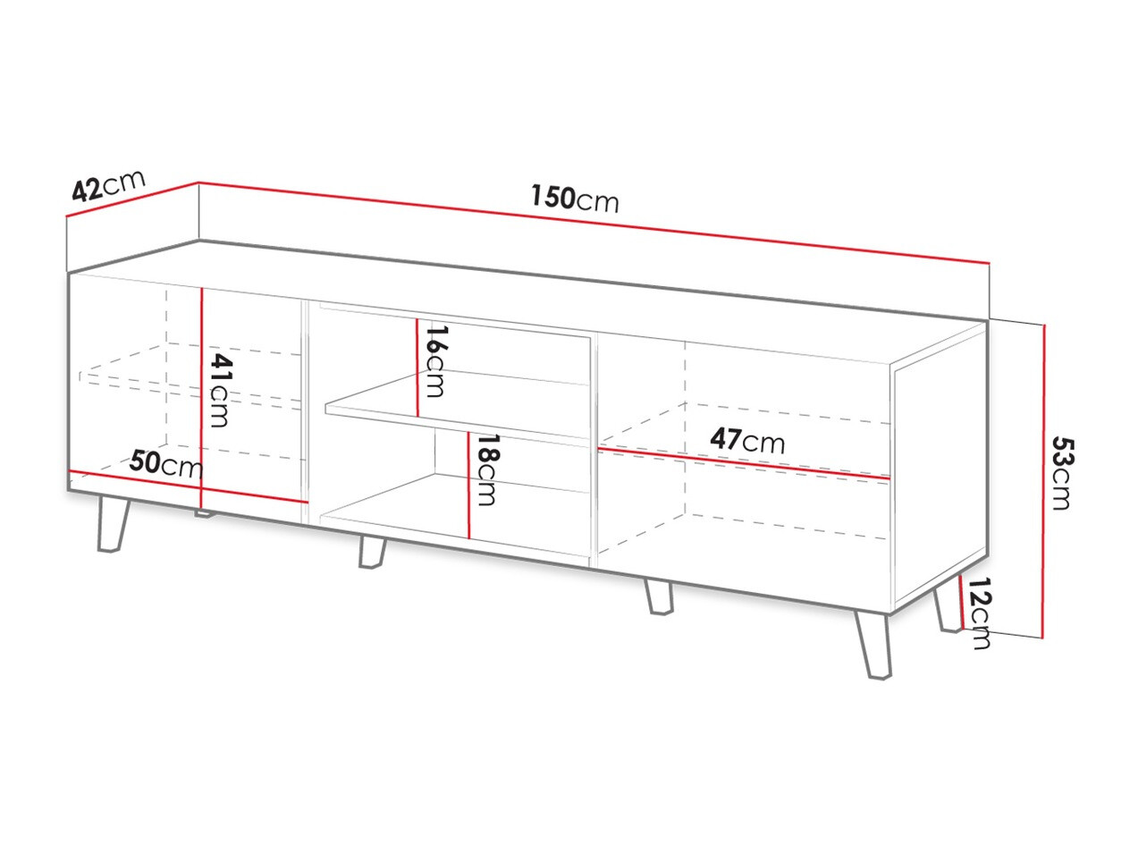TV-állvány Comes (Wotan tölgy)