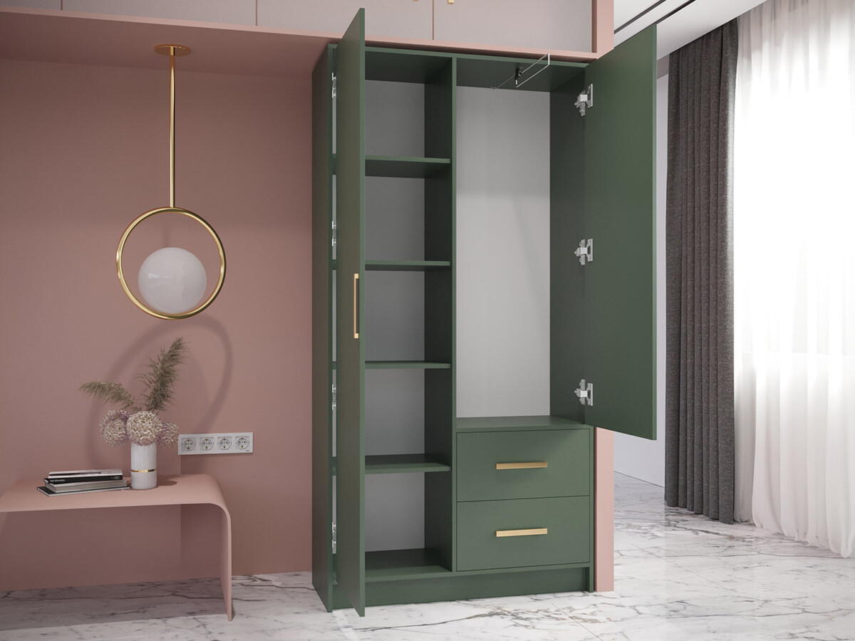 Gardróbszekrény Hartford 372 (Fehér + Aranysárga)