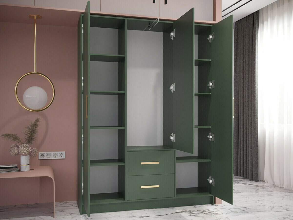 Gardróbszekrény Hartford 373 (Fekete + Aranysárga)