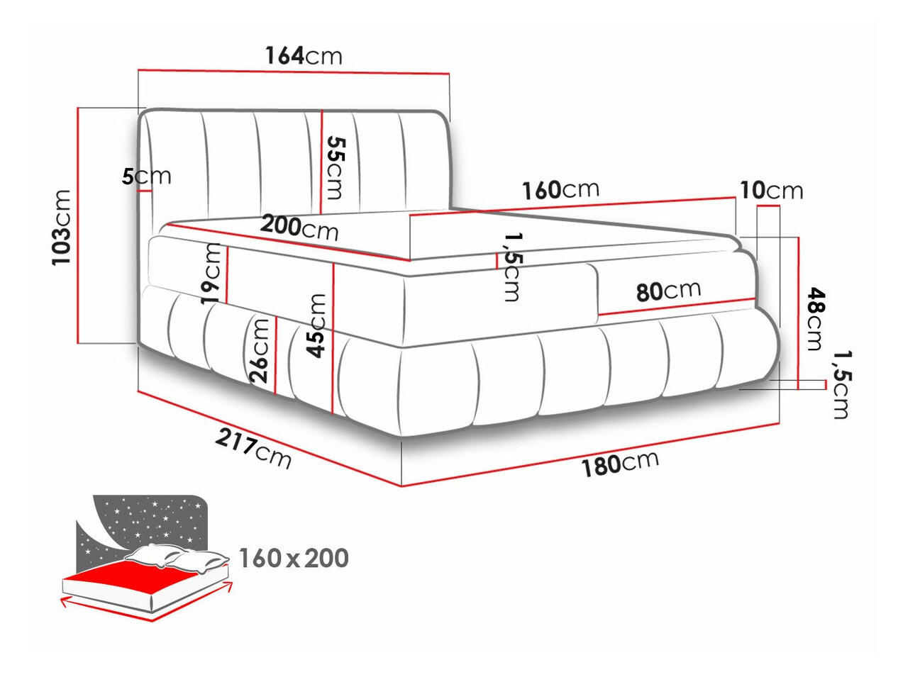 Kontinentális ágy Cursus (Kronos 26)
