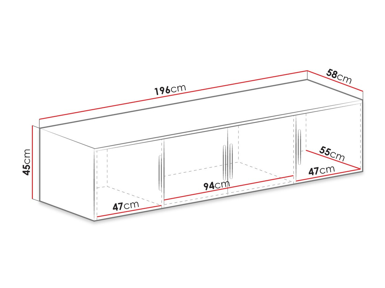 Gardróbszekrény Dortivu I (Fehér)