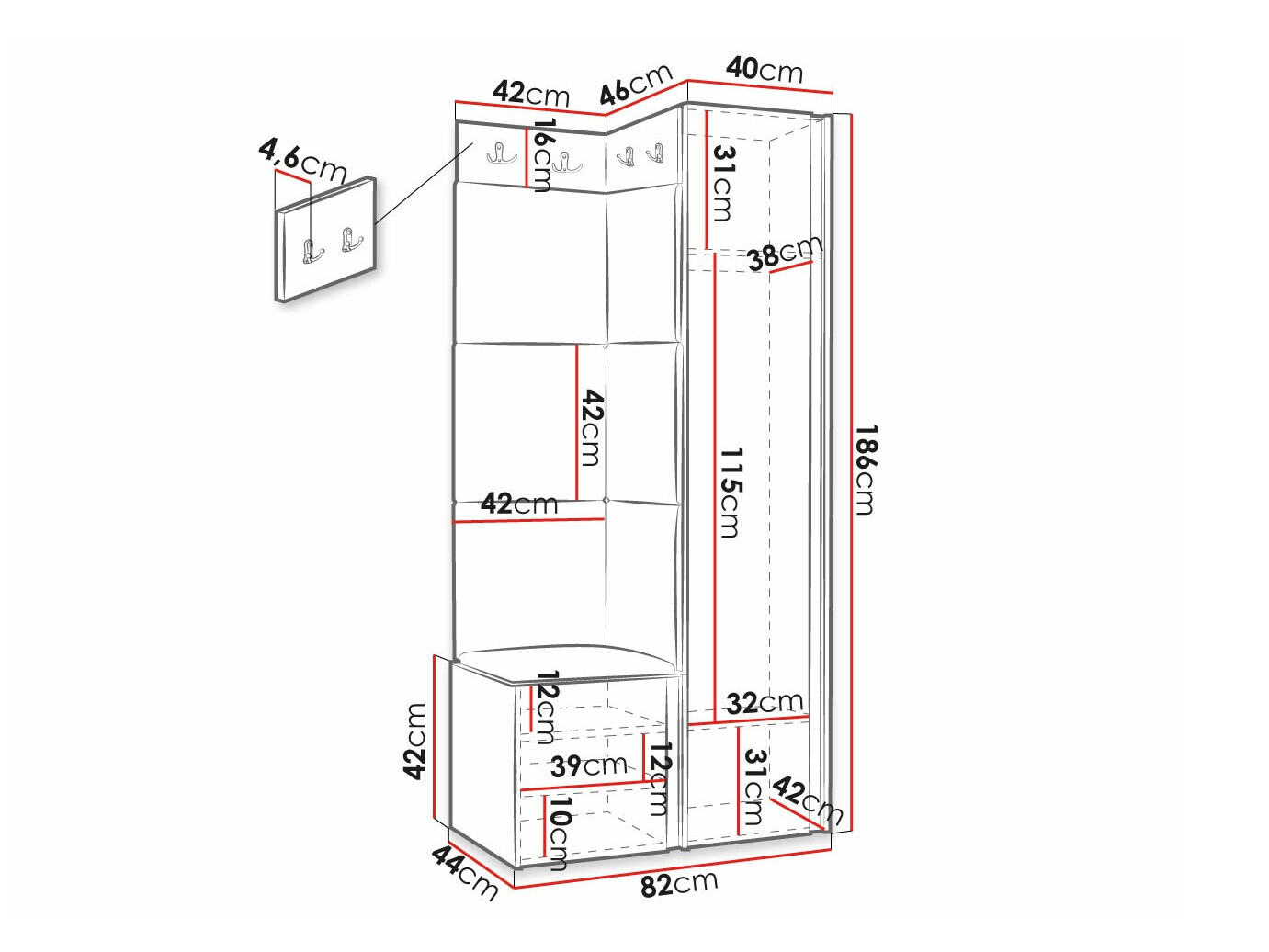 Előszoba garnitúra Hartford 391 (Manila 26)