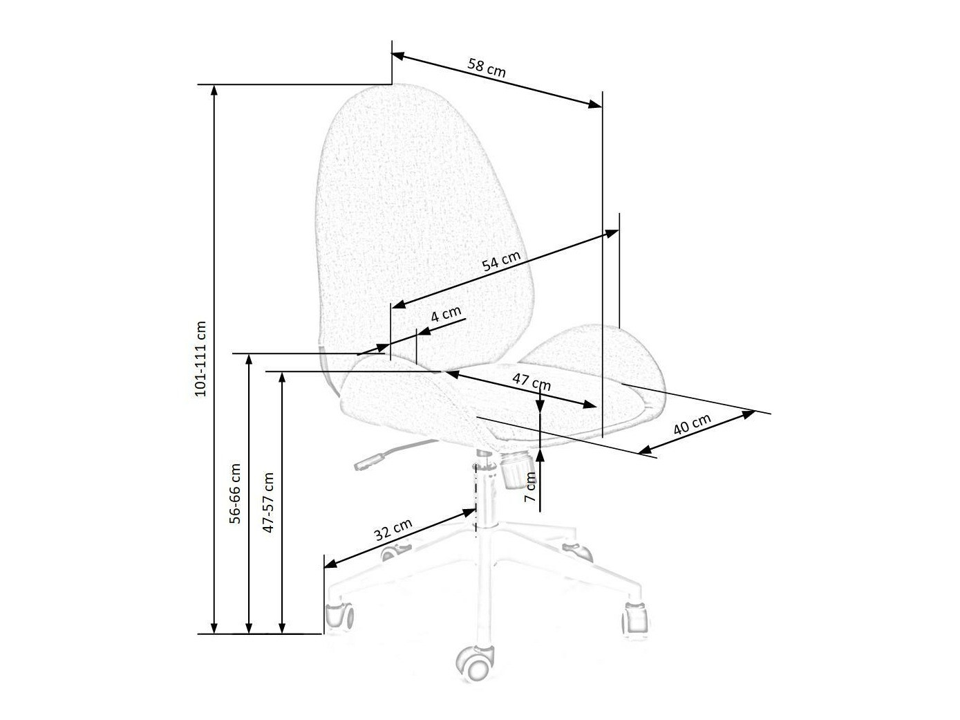 Irodai szék Houston 1227 (Szürke)