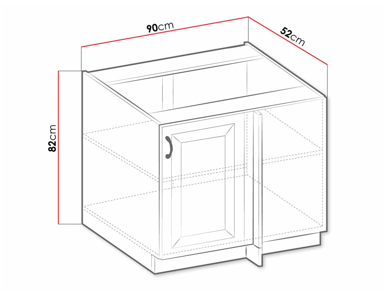 Moduláris szekrény ajtókkal Retro White 100