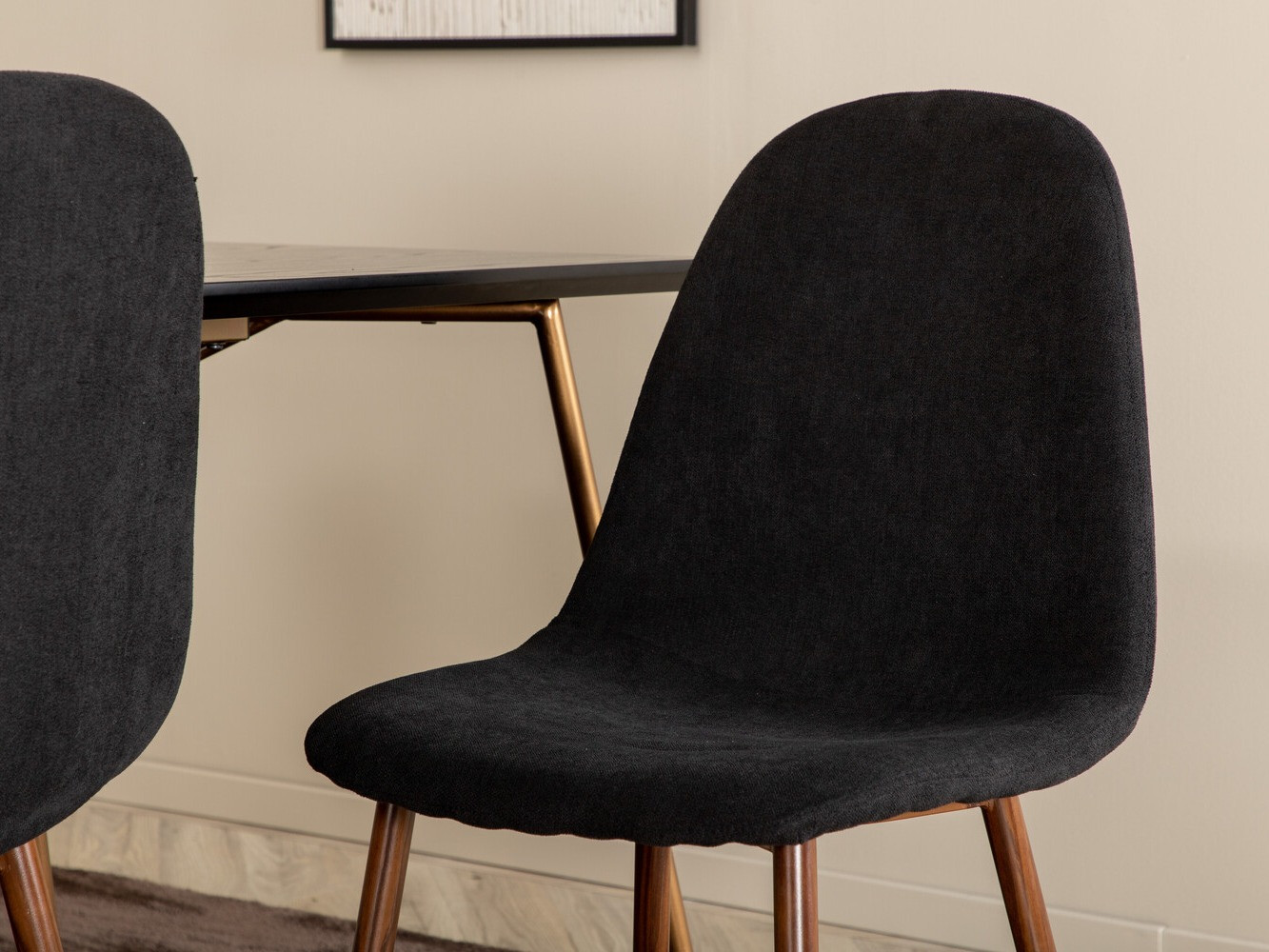 Étkezőgarnitúra Dallas 2713 (Fekete + Dió)