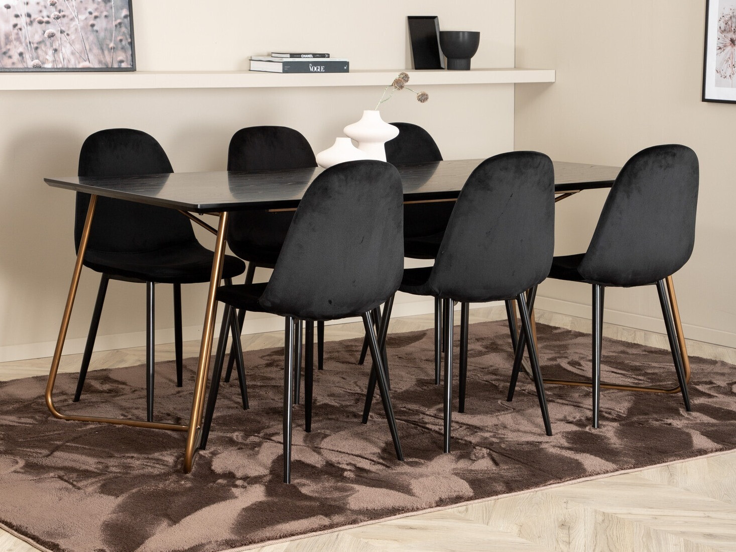 Étkezőgarnitúra Dallas 2713 (Fekete)