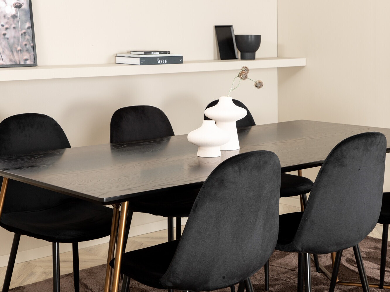 Étkezőgarnitúra Dallas 2713 (Fekete)