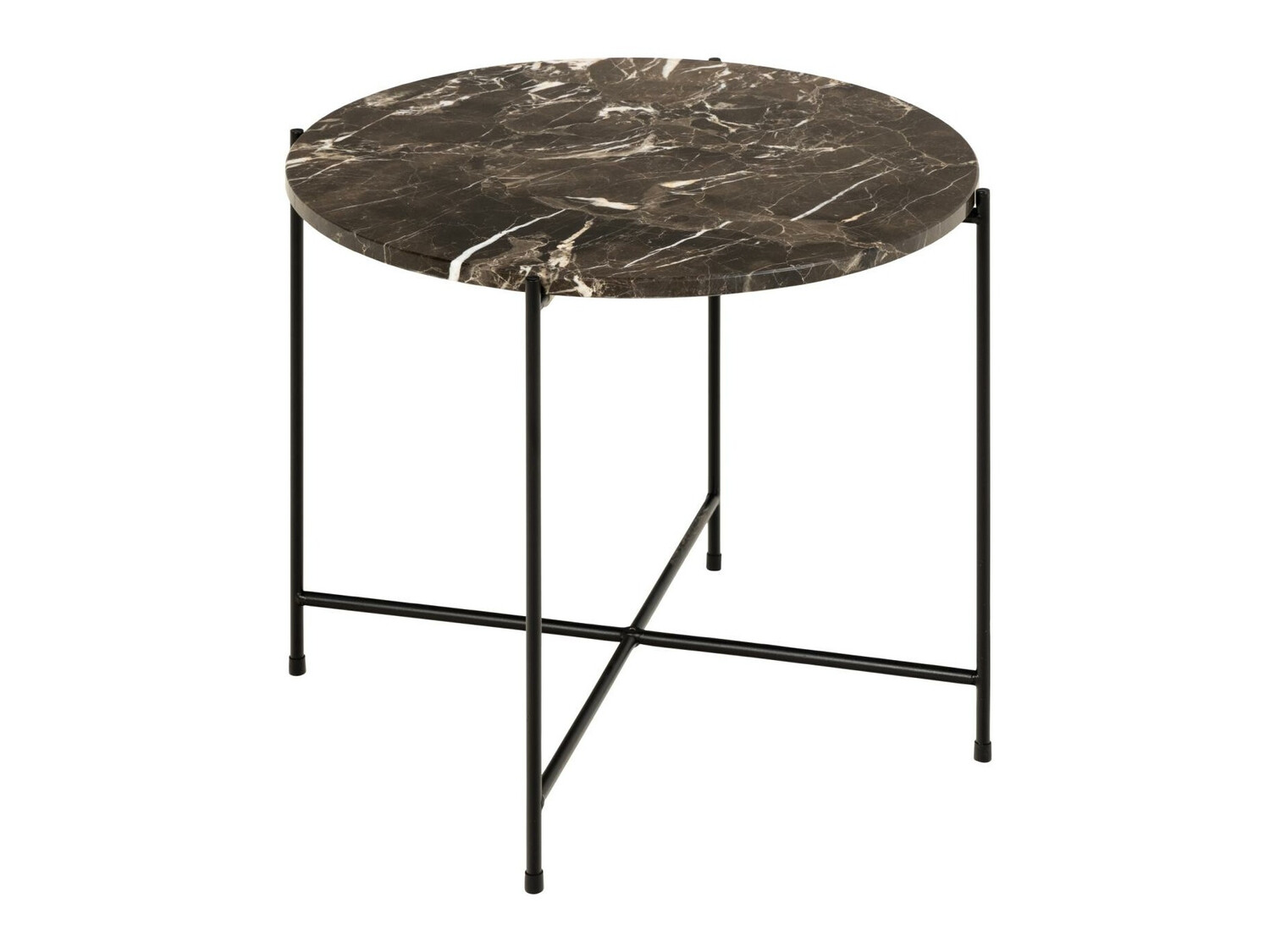 Kisasztal Norsica 608 (Barna márvány + Fekete)