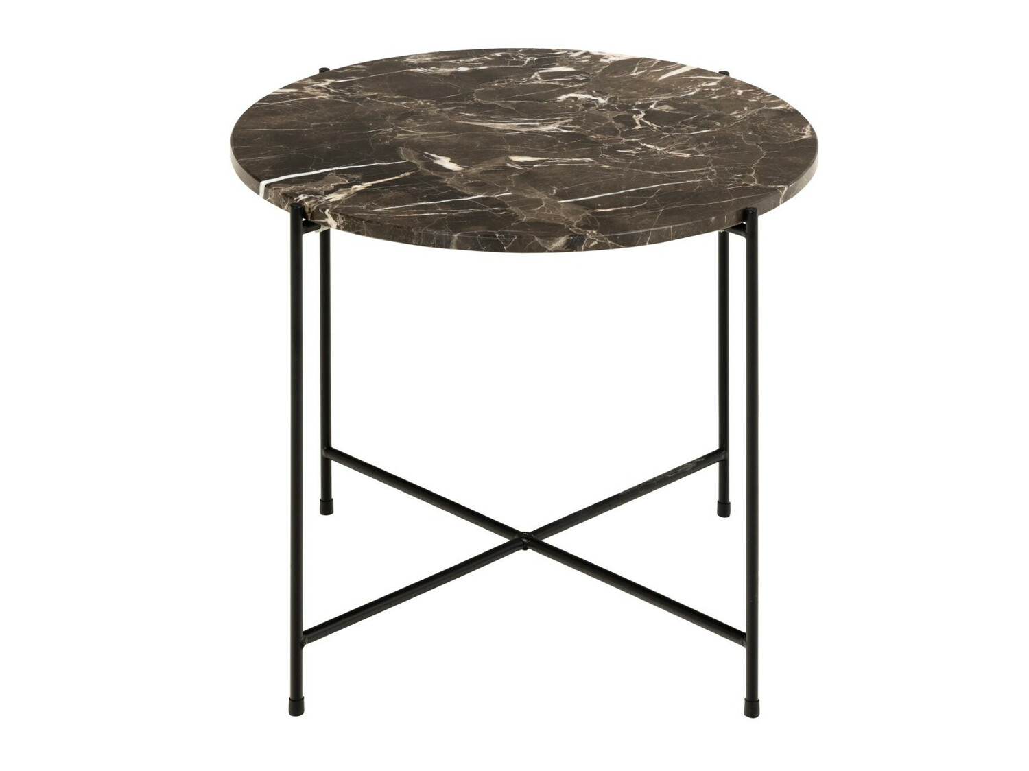 Kisasztal Norsica 608 (Barna márvány + Fekete)