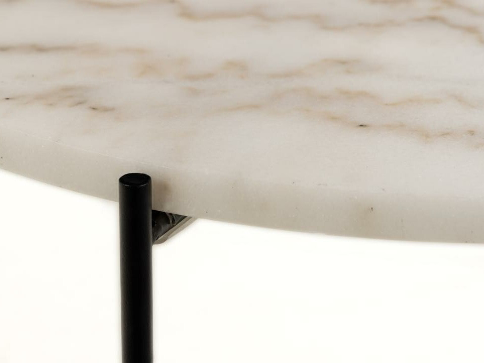 Kisasztal Norsica 608 (Fehér márvány + Fekete)