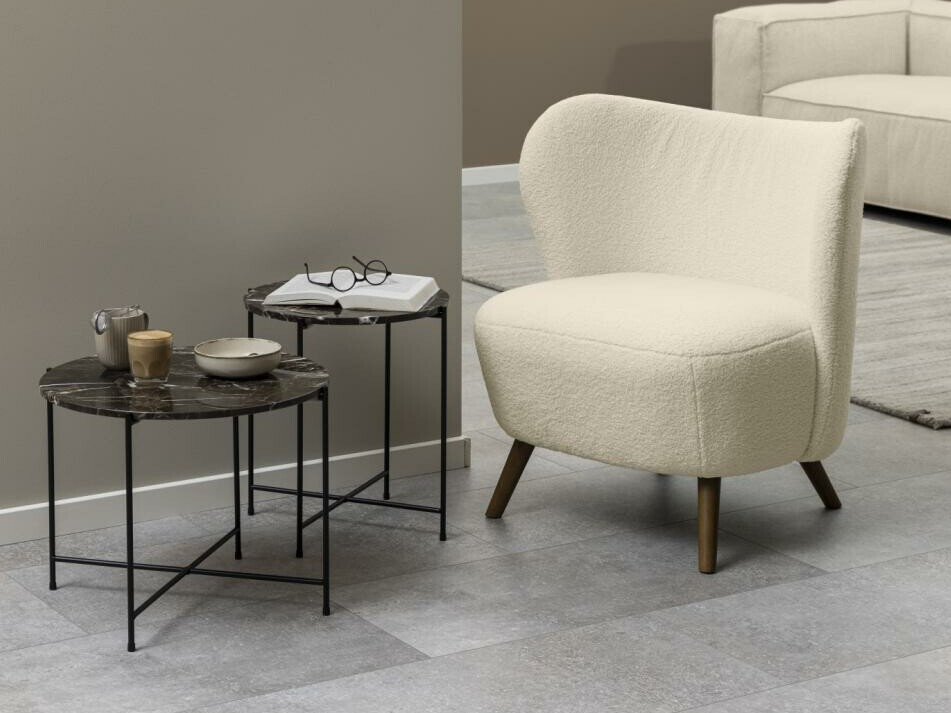 Kisasztal Norsica 609 (Barna márvány + Fekete)