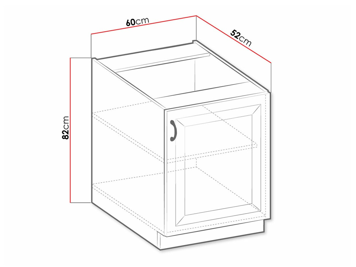 Moduláris szekrény ajtókkal Retro White 107