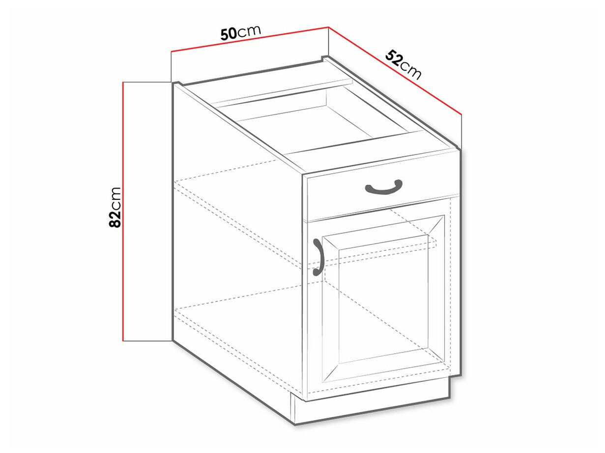 Moduláris szekrény fiókkal és ajtókkal Retro Grey 105