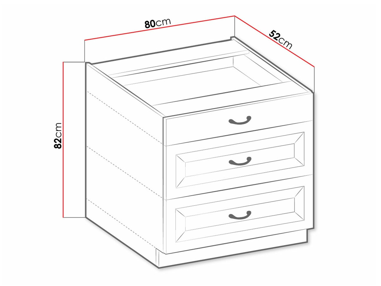 Moduláris szekrény fiókokkal Retro White 120