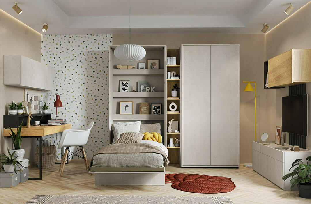 Szekrényágy Concept Pro Lenart Levfere 103 (90 x 200 cm)