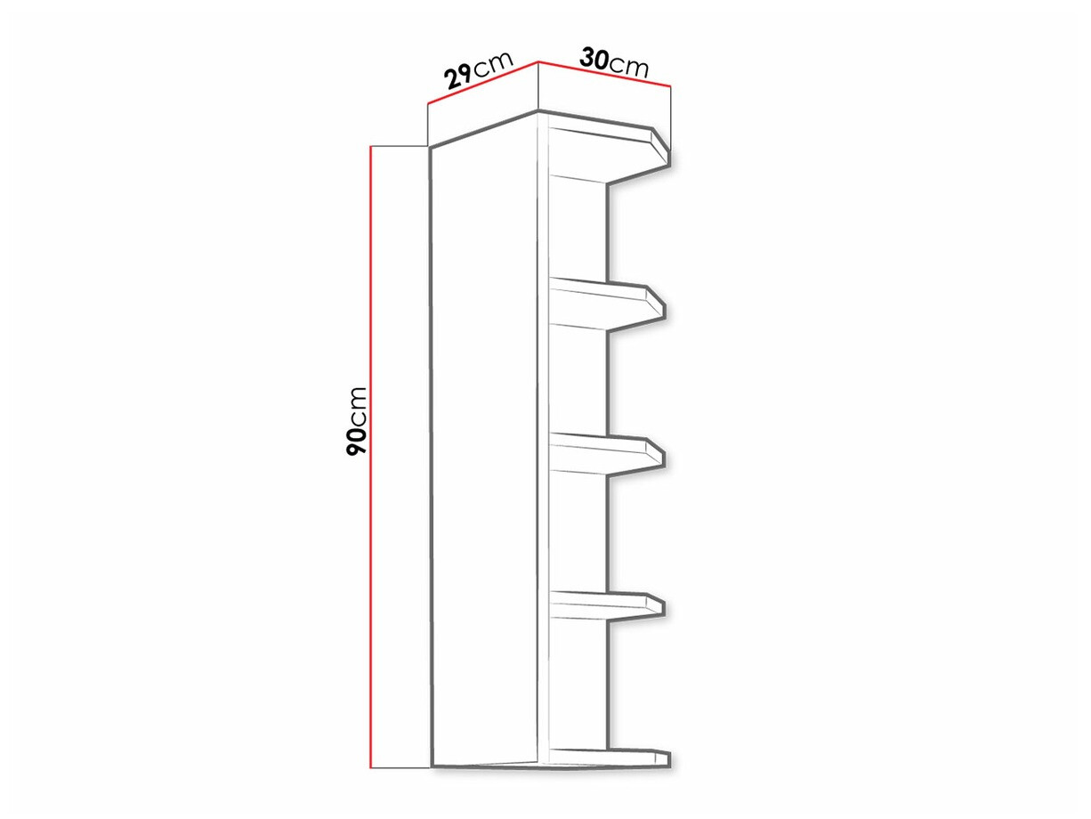 Fali polc Retro White 125