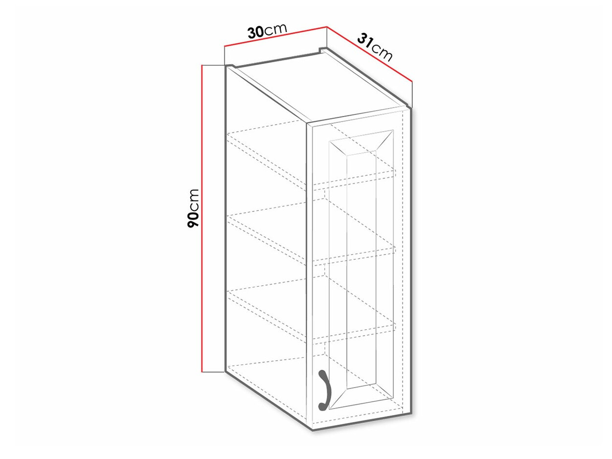 Moduláris fali szekrény Retro Grey 124