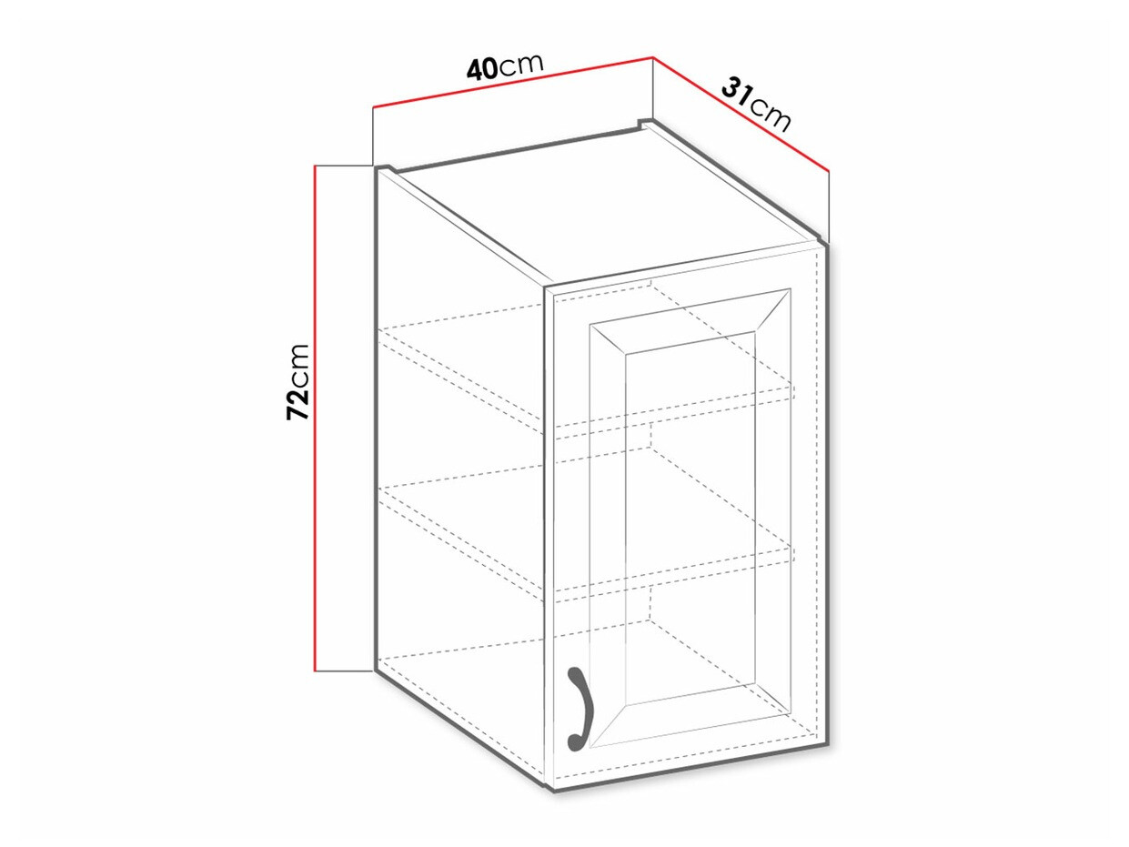 Moduláris fali szekrény Retro Grey 126