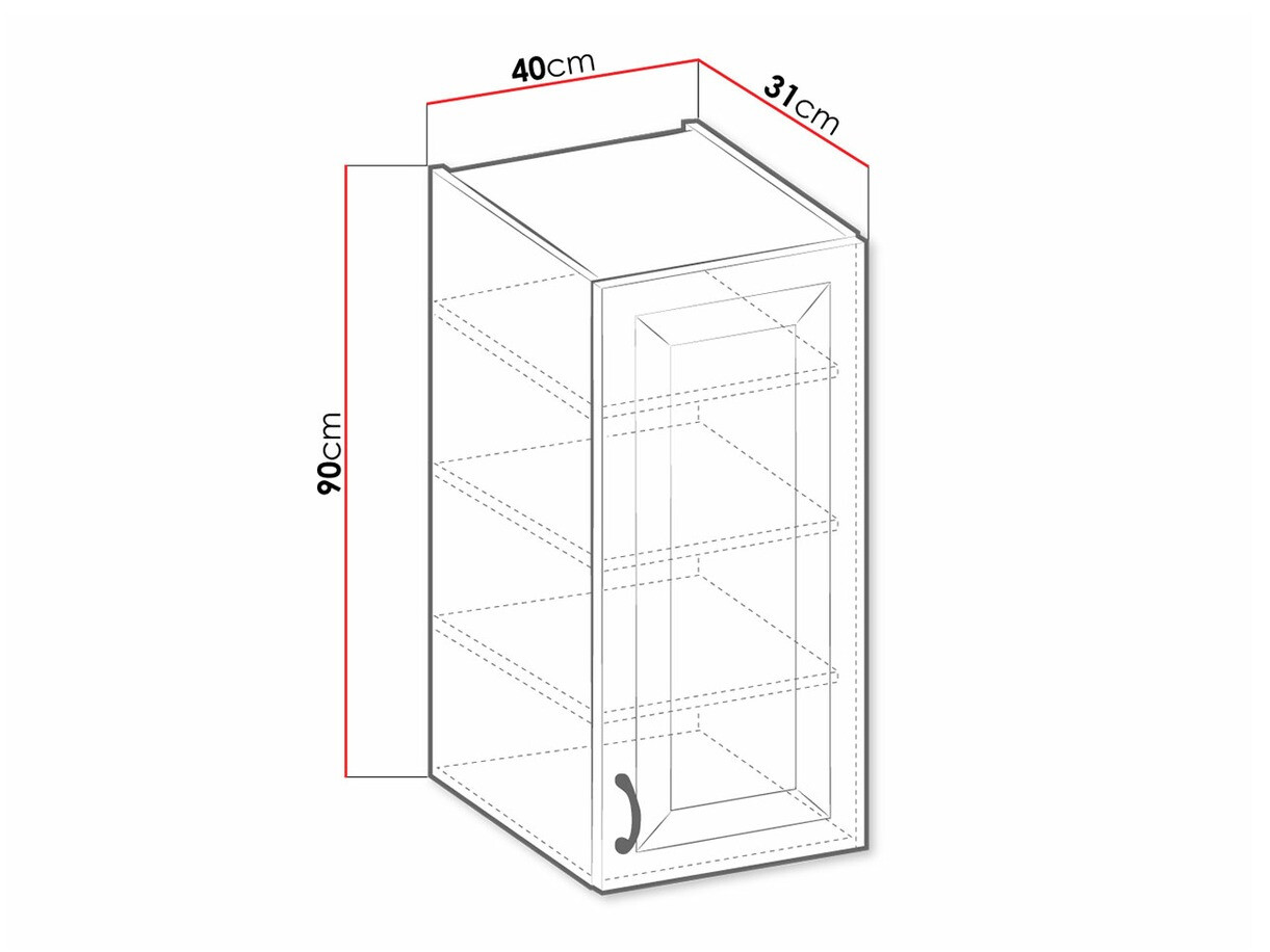 Moduláris fali szekrény Retro Grey 127