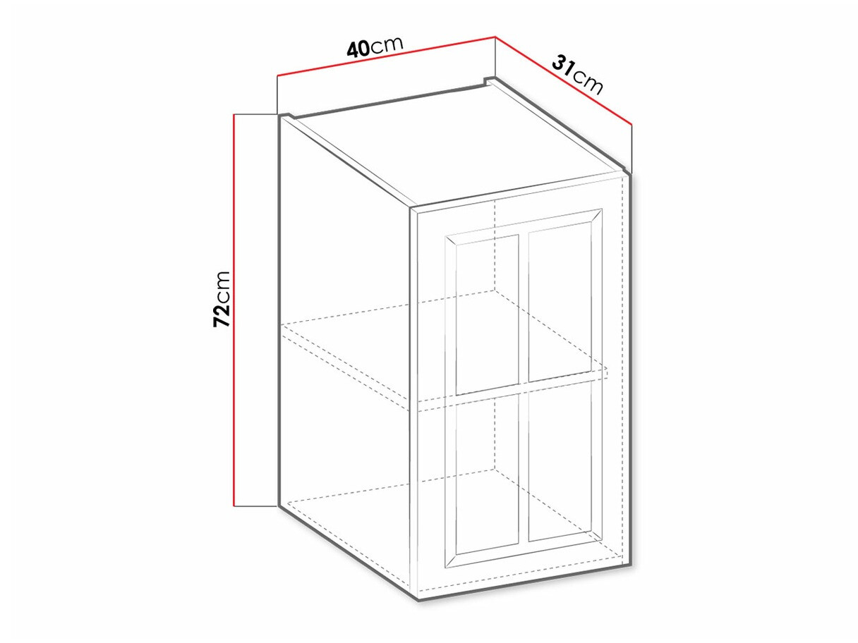 Moduláris fali szekrény Retro Grey 128