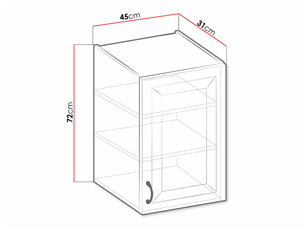 Moduláris fali szekrény Retro Grey 130