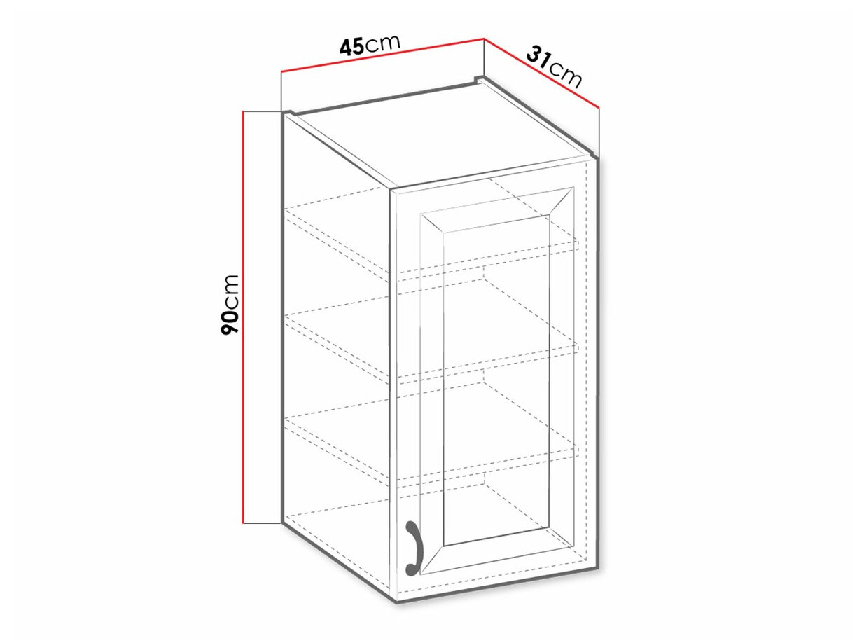 Moduláris fali szekrény Retro Grey 131