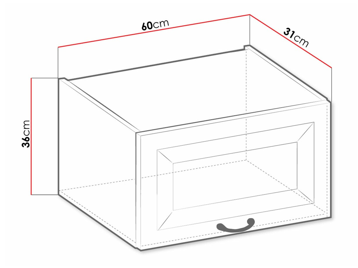 Moduláris fali szekrény Retro Grey 137