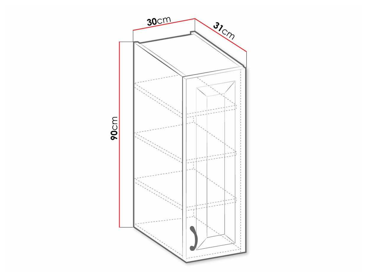 Moduláris fali szekrény Retro White 124